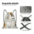 thumbnail image 6 of Bingfone Hand Drawn Animals Drawstrings Backpacks Bags For Men Women Gym Drawstrings Bag, 6 of 9