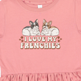 thumbnail image 4 of Inktastic I Love My Frenchies Girls Toddler Dress, 4 of 5