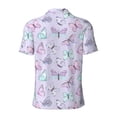 thumbnail image 4 of Rocae Purple Butterfly for Men's Short Sleeve Polo Shirt, Quick Drying Performance Moisture Wicking Sports Men's Golf Shirt 4X-Large, 4 of 9