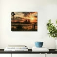 thumbnail image 2 of Acheng  Large Size Wall Art Rural Landscape Pictures Decor Farmhouse Windmill at Sunset Scenery Photograph Canvas Print Vintage Farm Decoration 16x12inch, 2 of 6