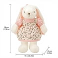 thumbnail image 6 of 11.8 Inch Floral Dress Bunny Plush Toy, Cute Rabbit Doll Soft Hugging Pillow, Stuffed Toys, Stuffed & Plush Animals Toys, Plush Dolls, for Kids and Adults Birthday Home Decor Gift, 6 of 6