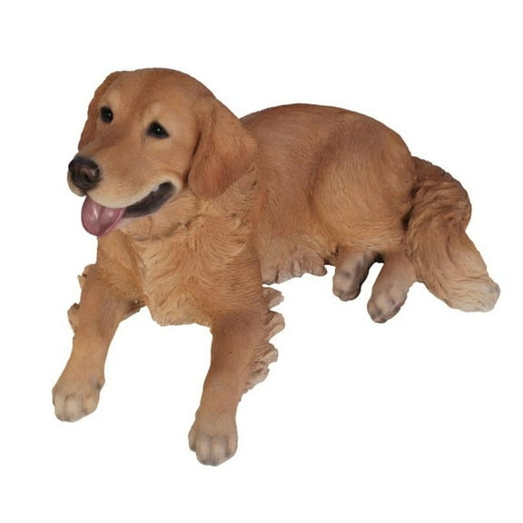 Hi-Line Gifts 25" Lying Down Golden Retriever Outdoor Garden Statue