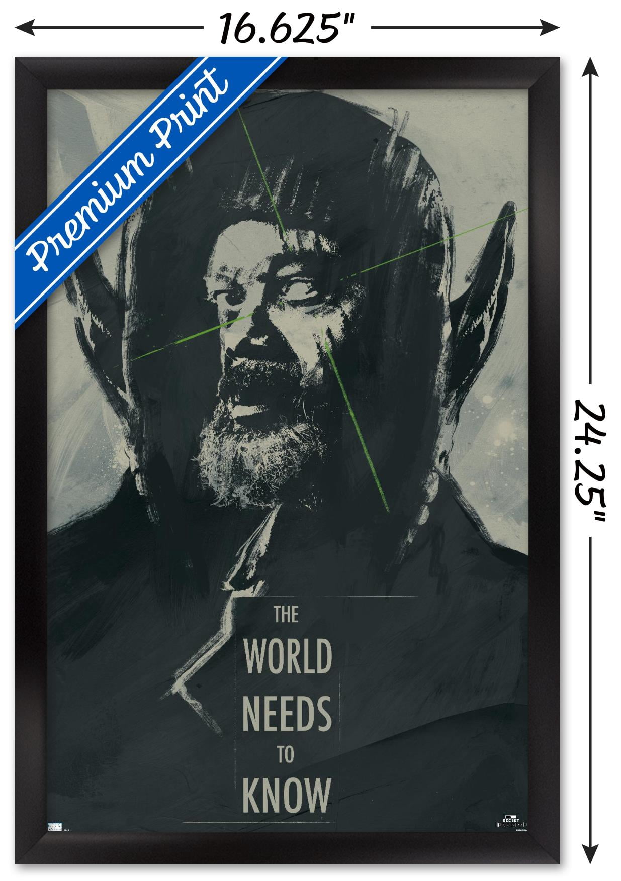 Marvel Secret Invasion - Nick Fury The World Needs To Know Wall Poster, 14.725" x 22.375" Framed