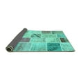 thumbnail image 2 of Ahgly Company Indoor Rectangle Patchwork Turquoise Blue Transitional Area Rugs, 8' x 10', 2 of 4