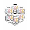 thumbnail image 7 of 15 Inch Round Placemats Set of 6, Happy Easter Non Slip Heat Insulation PP Table Mats, Cute Lovely Colorful Rabbits Black White Plaid Washable Place Mats for Kitchen Dining Party Table Decor, 7 of 7