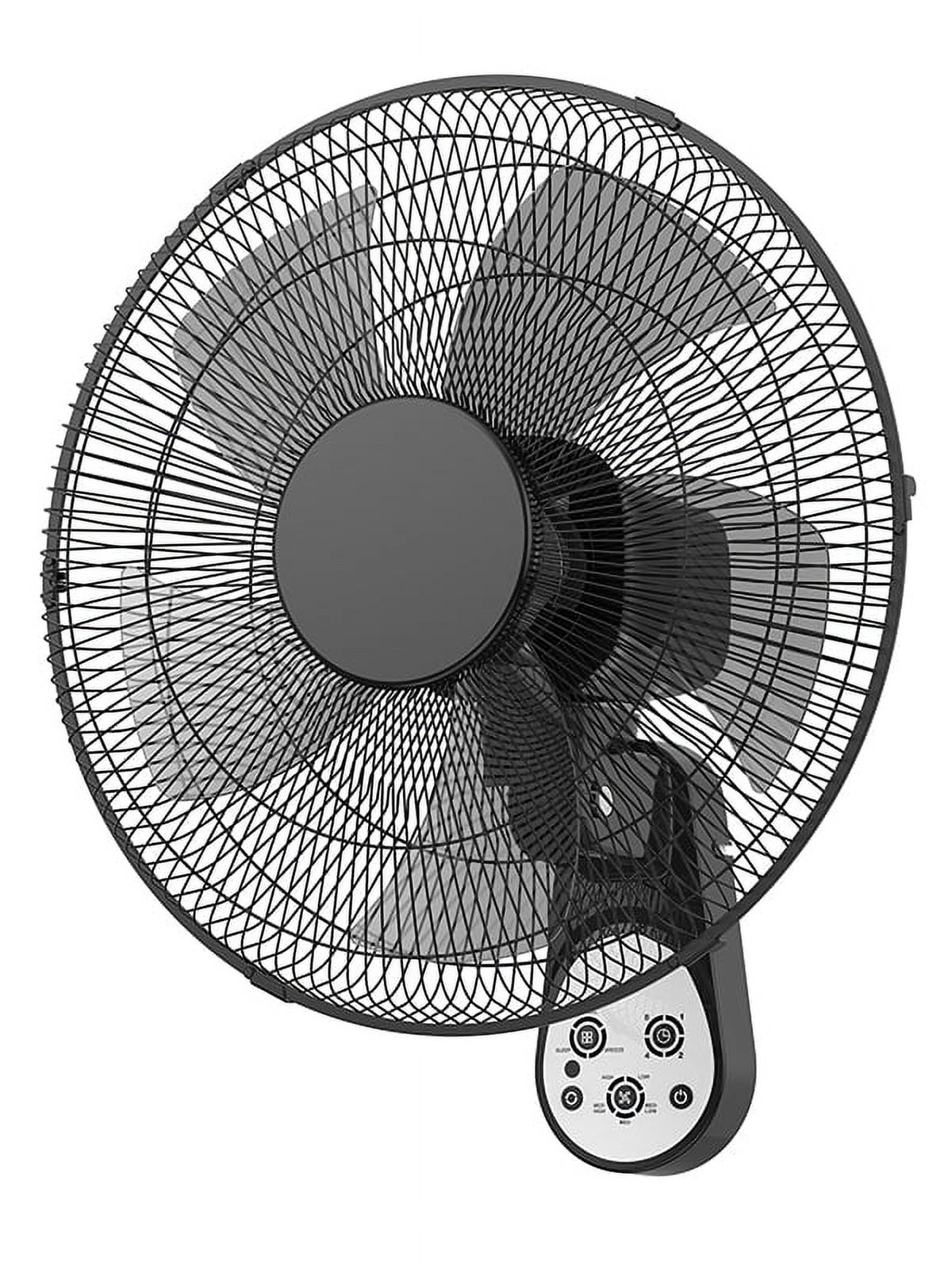 Wall-Mount Fan with Remote, TaoTronics 16 inch Wall Fan with 3 Wind Modes, 8 Hour Timer, 90 Degree Oscillating,Black New