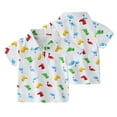 thumbnail image 6 of YTDSCS Toddler Boys Hawaiian Shirt Kids Short Sleeve Button Down T Shirts Little Boy Beach Clothes Print Cute Casual Shirt Tops 1-5T, 6 of 6