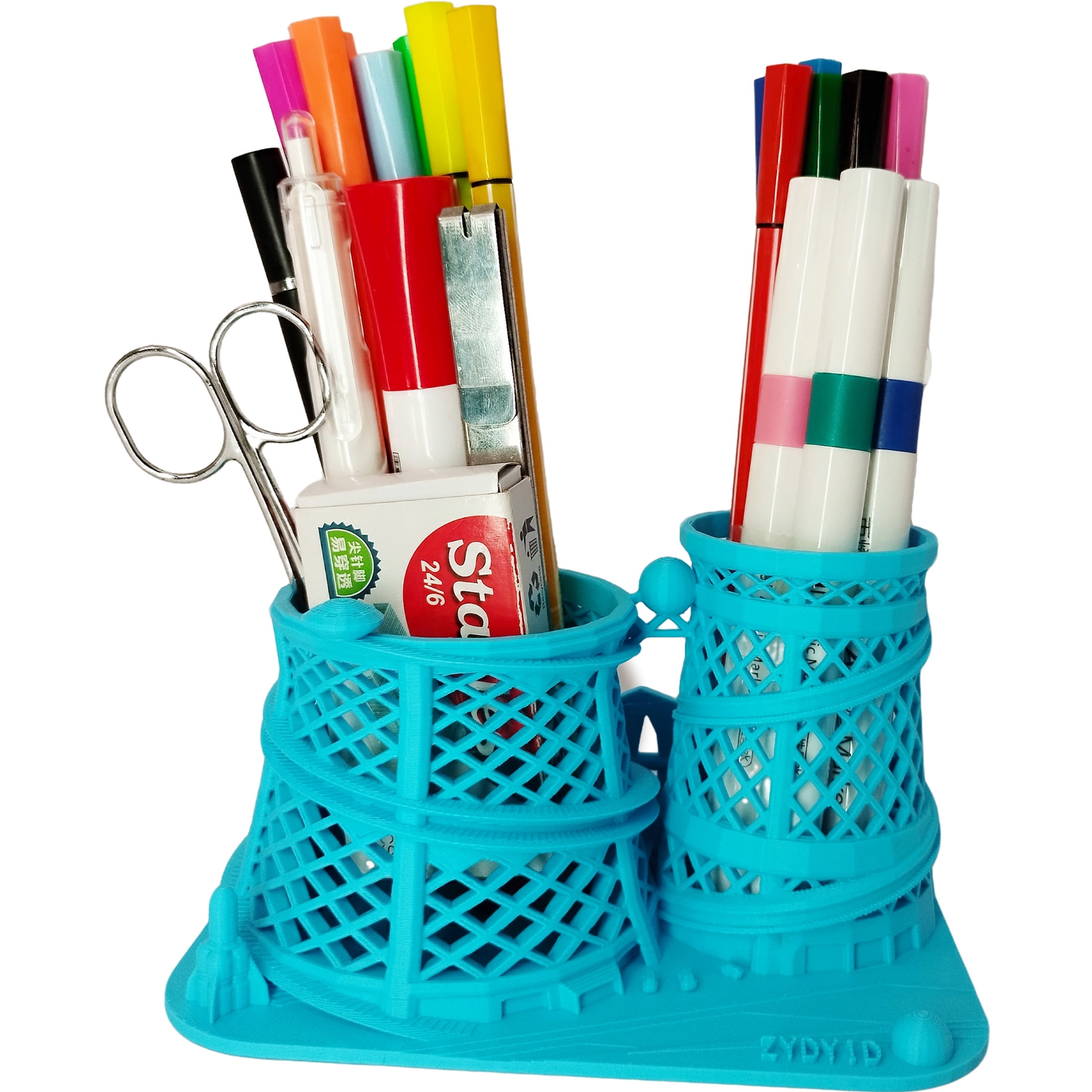 Cooling Tower Pen Holder with Phone Stand | Desk Accessory for Home & Office