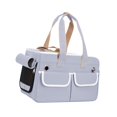 thumbnail image 1 of Portadores de perros Durable Cómodo Malla transpirable Bolsa de transporte de viaje para mascotas Bolso Gris, 1 of 8