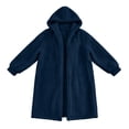 thumbnail image 6 of Women's Hooded Cardigan Fashion Casual Long Double-sided Velvet Warm Coat Outwear with Pockets Female S-2X, 6 of 7