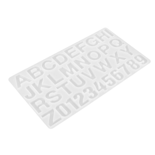 Molde de silicona para chocolate Jadeshay con patrón de números y letras en inglés