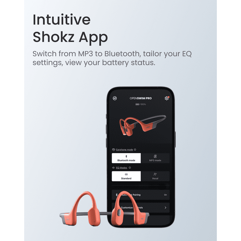 SHOKZ OpenSwim Pro Bone-Conduction Open-Ear Sport S710-ST-RD-US