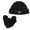 Black, variant on C.C Beanie and Glove Set Women Warm Winter Fuzzy Lined Sherpa Cuff, Grey