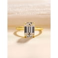 thumbnail image 7 of 3.5ct Solitaire Elongated Emerald Cut Engagement Ring for Women,Sterling Silver Simulated Diamond Promise Ring, 7 of 7