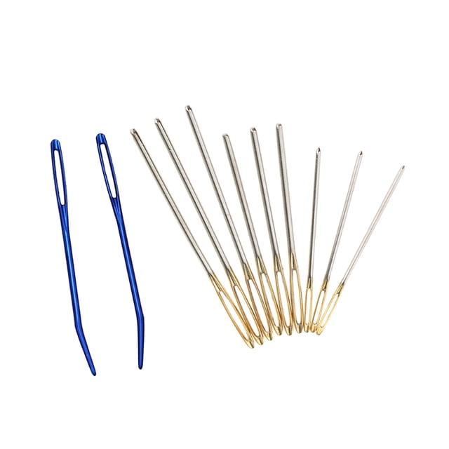 Agujas Romas De Punta Redonda De 11 Piezas Y Agujas Con Punta Doblada De Aluminio Para Trabajos De Costura Sunnimix Agujas roma para ojos grandes