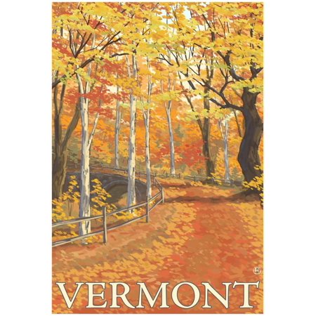 Vermont, Fall Colors Scene Poster - 13x19 (Best Fall Colors In Vermont)