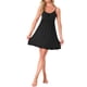 thumbnail image 2 of Noche de inspiración para mujeres, vestido de dormir con tirantes finos, escote redondo, pijama con volantes, ropa de descanso, color negro, 2 of 6