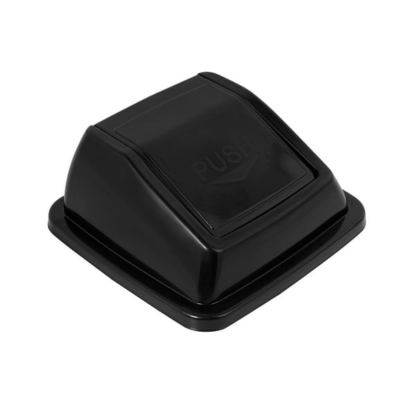 Restaurantware-LID ONLY: Clean Tek Professional Trash Can Lid, 1 Dome Swing Top Cover - Trash Bin Sold Separately, Square Shape, Black Plastic, For Garbage Can, Heavy-Duty, For Indoor And Outdoor