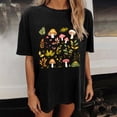 thumbnail image 4 of Mifsaly Oversized T-Shirts for Women Graphic Tees Mushroom Botanical Cotton Shirt Crewneck Short Sleeve Summer Tops Loose Fit Lightweight Breathable Casual Daily Vacation Top M, 4 of 7