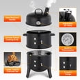 thumbnail image 3 of Zimtown BBQ Charcoal Grill Outdoor Barbecue Pit Smoker with 3 Levels Patio Backyard Black 21in, 3 of 7