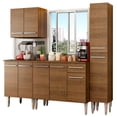 thumbnail image 1 of Cocina Integral Completa 201cm Emilly Sing Madesa 01 - Marrón, 1 of 6
