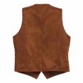 thumbnail image 5 of LODIENY Mens 5 Button Faux Suede Vest with Pockets Retro Regular Fit Casual Waistcoat for Prom Husband Gift Daily Wear Brown XL, 5 of 5