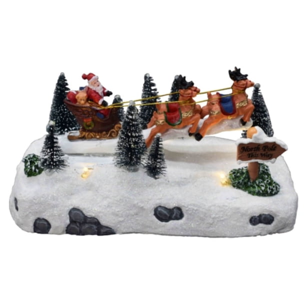 Recién llegado, puerta de Navidad, caja de bolas de soldado, campana, lámpara de luz de flores, linterna, tienda de juguetes, vela, carrusel de dulces, columpio, pueblo de resina