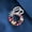 Pink, variant on Round Circle Brooch Rhinestone Crystal Brooch 18k Gold Plated Lapel Pin Jewelry Gifts for Women Men 