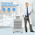 thumbnail image 2 of Joreek Rolling Medical Cart with Wheels and Drawers Mobile Trolley Carts Professional Ultrasound Cart with Caster Wheels for Hospitals, Offices, 2 of 8
