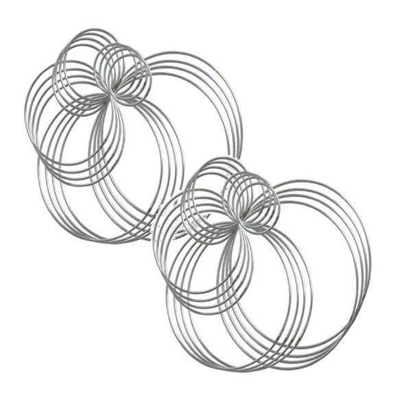 3/2/1pcs Silver Metal Hoops for Crafts, Metal Floral Hoop Wreath Macrame Hoop Rings, Dream Catcher Ring for Wedding DIY Craft (5/7/10/14/16cm)