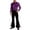 Purple, variant on HXWCHs Men's Glitter Stage Performance Suit Sequin Shirt and Flared Pants for Dance Party ShowXXL Gold