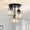 Black, variant on Modern Flush Mount Pendant Light, 3 Light Head Crystal Ceiling Light Fixtures with E26 Base, Dining Room Pendant Light, Chandelier for Kitchen, Hallway, Bedroom
