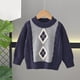 thumbnail image 4 of Blusas y camisas de cuello redondo y manga larga para niños, unisex, de invierno, con diseño de rompecabezas a juego, estilo jersey, jersey de punto de manga larga, top de poliéster para niños, 4 of 8