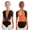 Orange, variant on Girls Long Sleeve Gymnastics Leotard Color Block Sparkly Ice Skating Bodysuit Competitions Dancewear Orange 16
