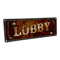 thumbnail image 1 of Outdoor Lobby 4"x12" Metal Sign, Wall Décor for Home and Office, 1 of 4