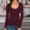 Wine, variant on Pxiakgy Women's Scoop U Neck U Back Reversible Long Sleeve Soft Stretch Layer Tee Shirts Women's T Shirt Solid Color Low U Neck Slim Bottom Long Sleeved Top Black L