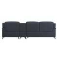 thumbnail image 4 of ACME Walcher Canapé Sectionnel en Tissu de Lin 3 Pièces avec Console de Rangement en Gris, 4 of 7