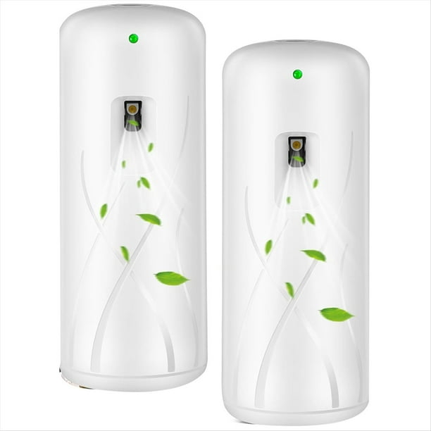 Dispensador Automático de 2 Ambientadores en Aerosol para Pared, con Dosificador para Control de Moscas, Mosquitos e Insectos Voladores.