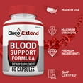 thumbnail image 3 of (1 Pack) Gluco Extend Capsules Blood Support, Gluco Extend Pills, Maximum Strength All Natural Supplement GlucoExtend, 3 of 5