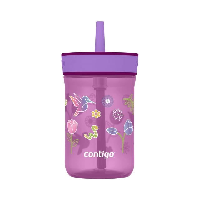 Vaso Contigo Leighton Straw 400 ml con forma de uva (tulipanes) para niños