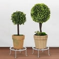 thumbnail image 4 of YOPTOP Potted Plant Holder  Durable Metal Plant Holder  24cm Indoor Rustproof Iron Plant Holder  For Garden Containers Outdoor  Flower Pot Holder,white, 4 of 5