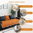 thumbnail image 3 of Eurhowing Velvet Sofa Cover, Non-Slip & Pet-Friendly Couch Slipcover, Scratch-Resistant Washable Furniture Protector for Couch, 36"×71", Orange, 3 of 9