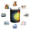 thumbnail image 4 of Balery Tennis Ball In Fire And Water Cesta de ropa redonda con asas, impermeable, independiente, para ropa, juguetes, dormitorio y familia-Small, 4 of 6