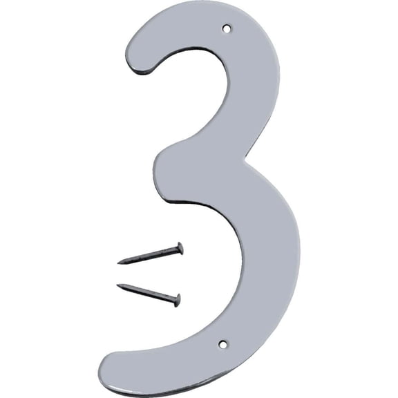 4 Satin Nickel Zinc Number - 3