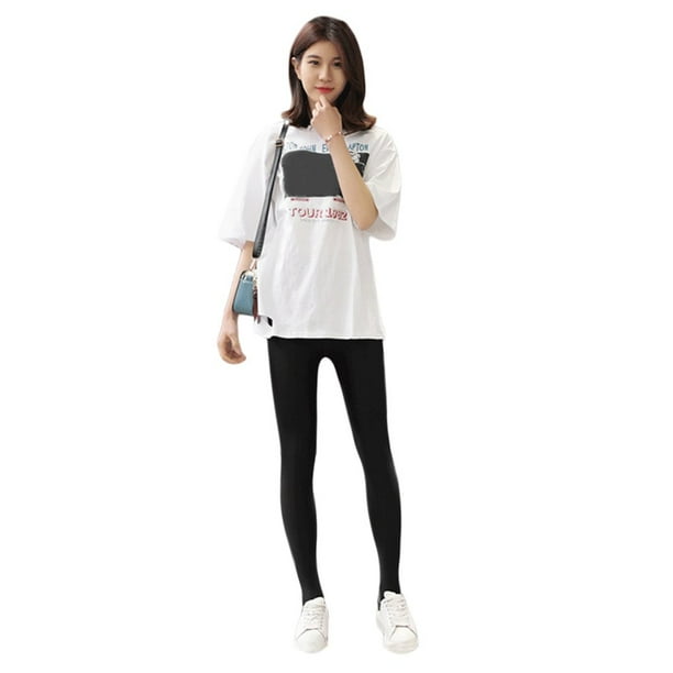 JUST BUY IT Women Female Glossy Shiny Leggings Lady Sexy Black