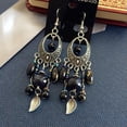 thumbnail image 2 of K-KED Retro Ethnic Style European and American Tibetan Silver Tassel Earrings-K, 2 of 8