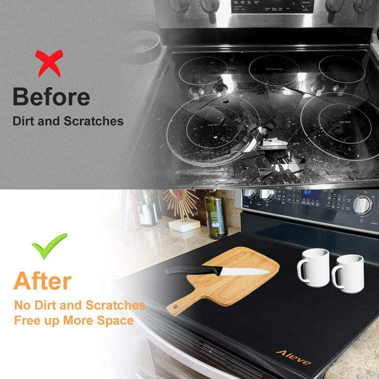 Electric Stove Cover Glass Top Stove Cover Protector Stove Top Covers for  Electric Stove Flat Top Natural Rubber Anti-Slip Coating Expands Usable