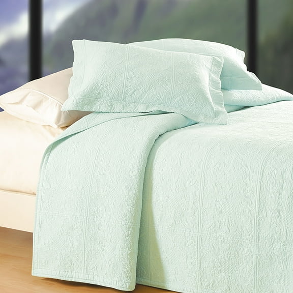 Aqua Matelasse Cotton Standard Pillow Sham