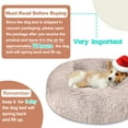 thumbnail image 3 of Sanmadrola Dog Bed for Small Dogs, 23in Calming Dogs Bed & Cat Dog, Washable-Round Cozy Soft Pet Bed, Donut Cuddler Round Anti-Anxiety Dog Beds, Fits up to 25 lbs Pets Beds, Light Coffee, 3 of 11