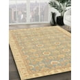 thumbnail image 3 of Ahgly Company Machine Washable Indoor Rectangle Abstract Brown Gold Area Rugs, 4' x 6', 3 of 7